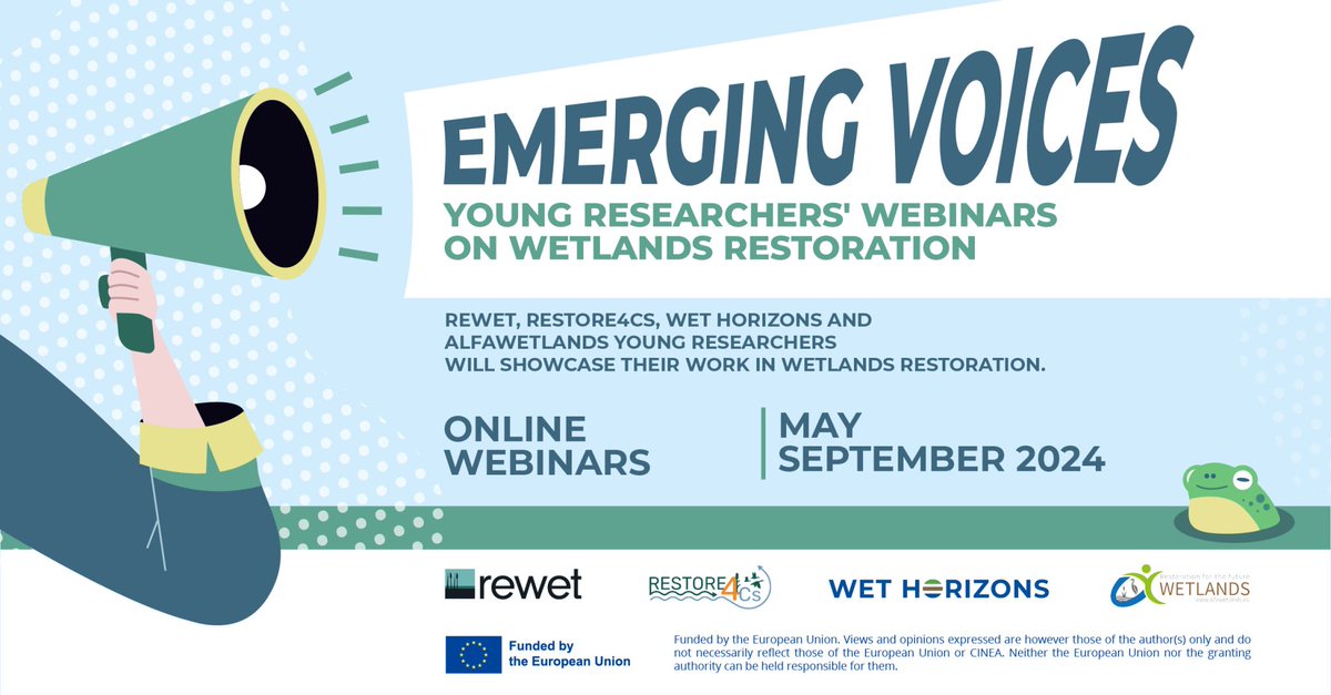 ALFAwetlands Project (@alfawetlands) on Twitter photo The next session of Young Researchers Webinar Series will take place on 28th of November!
A collaborative initiative by <a href="/REWET_HE/">REWET_HE</a>, <a href="/RESTORE4Cs/">RESTORE4Cs</a> ,<a href="/WetHorizons/">WET HORIZONS</a>, and <a href="/ALFAwetlands/">ALFAwetlands Project</a>, is just around the corner! 🤝
@LRaivonen from <a href="/LukeFinland/">Luonnonvarakeskus</a> will represent ALFAwetlands project! The next session of Young Researchers Webinar Series will take place on 28th of November!
A collaborative initiative by <a href="/REWET_HE/">REWET_HE</a>, <a href="/RESTORE4Cs/">RESTORE4Cs</a> ,<a href="/WetHorizons/">WET HORIZONS</a>, and <a href="/ALFAwetlands/">ALFAwetlands Project</a>, is just around the corner! 🤝
@LRaivonen from <a href="/LukeFinland/">Luonnonvarakeskus</a> will represent ALFAwetlands project!