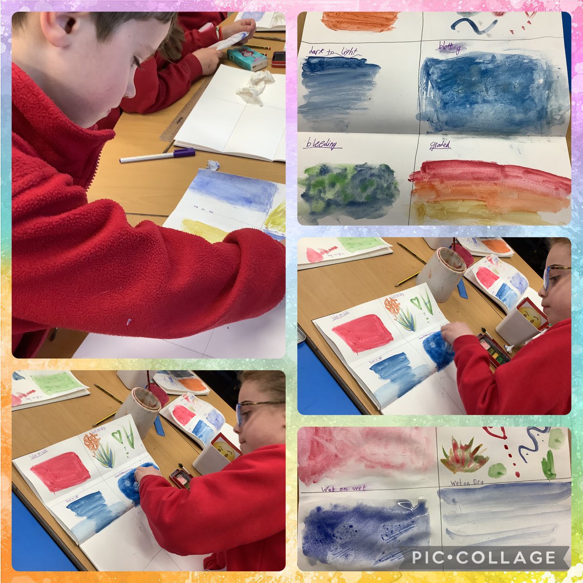 Intent: Creativity Year 3 loved experimenting with different watercolour techniques as part of our #takeonepicture art project
