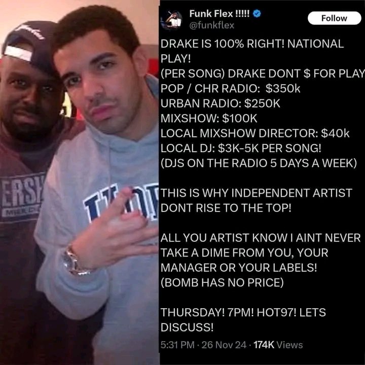 GabyTheMotivato's tweet image. #FunkFlex agrees with #Drake 🗣😳‼️