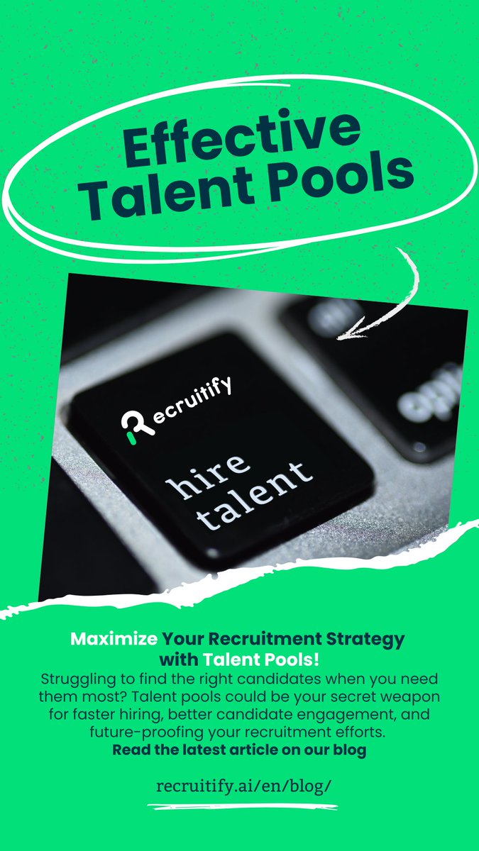 Recruitify_ai's tweet photo. Read the full article here and learn how to turn your talent pool into a dynamic, ready-to-go resource that sets you apart in today’s competitive job market.
👉https://t.co/DIgzgZpkTT https://t.co/60KB4smjx8