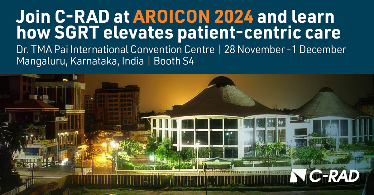 Join us tomorrow at #AROICON2024 until 1 December! Stop by Booth S4 and meet the C-RAD team to explore our SGRT and patient-centric solutions!

#SGRT #CRAD #radiotherapytreatment #AROICON2024 #InPositionToMakeADifference