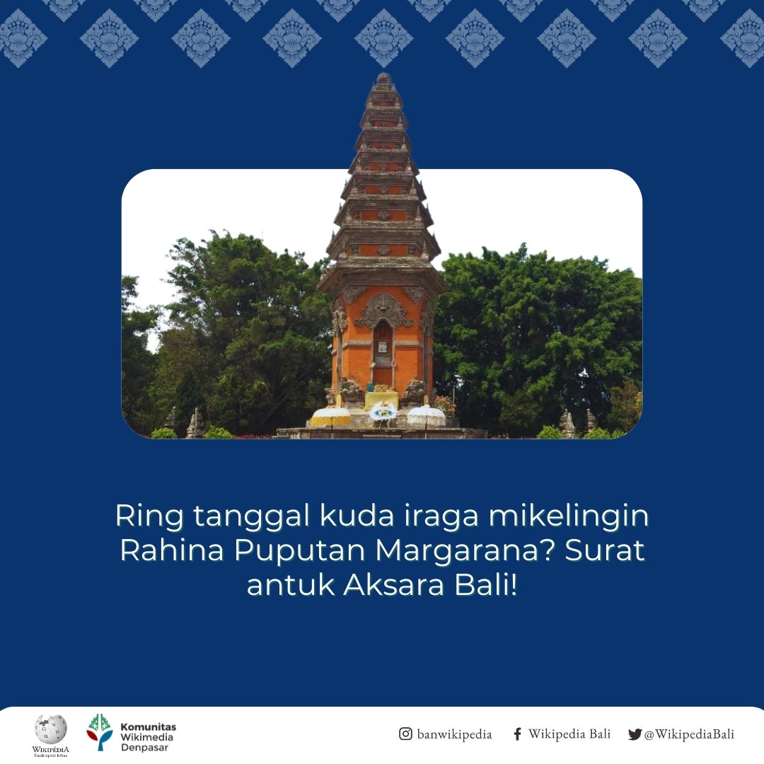 WikipediaBali's tweet photo. Tebag-tebagan Wiki ring Instagram @banwikipedia 

#tebagtebaganwiki
#kuiswiki
#wikipediabahasabali https://t.co/7usYiE5ZgP
