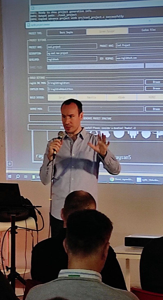 Yesterday I presented #raylib in <a href="/AKASHAworldBCN/">AKASHA Hub Barcelona</a>, a lovely place, with the support of <a href="/BCNFreeSoftware/">Barcelona Free Software</a>! I really enjoyed the event!  😄

Thanks everyone who came to the talk! ♥️