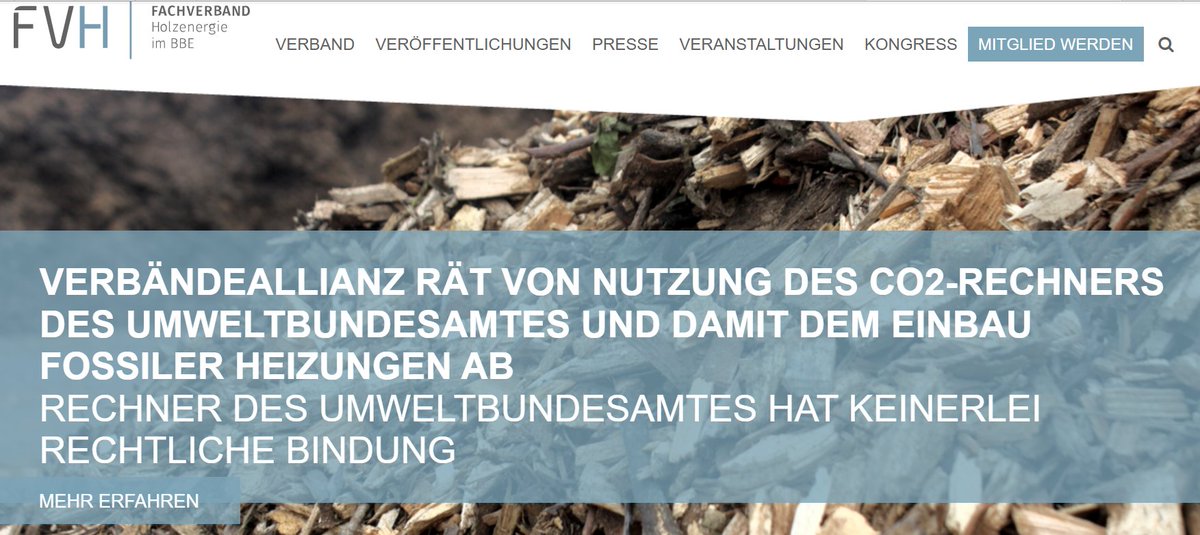 FV Holzenergie (@fv_holzenergie) on Twitter photo Der ursprünglich für die Verbraucherinformation gedachte CO2-Rechner des <a href="/Umweltbundesamt/">Umweltbundesamt</a> hat, ohne Vorabinformation, seit einem knappen halben Jahr irreführend einen #CO2-Emissionsfaktor für das Heizen mit #Holz hinterlegt. Mehr Informationen: fachverband-holzenergie.de/presse/pressem…. Der ursprünglich für die Verbraucherinformation gedachte CO2-Rechner des <a href="/Umweltbundesamt/">Umweltbundesamt</a> hat, ohne Vorabinformation, seit einem knappen halben Jahr irreführend einen #CO2-Emissionsfaktor für das Heizen mit #Holz hinterlegt. Mehr Informationen: fachverband-holzenergie.de/presse/pressem….