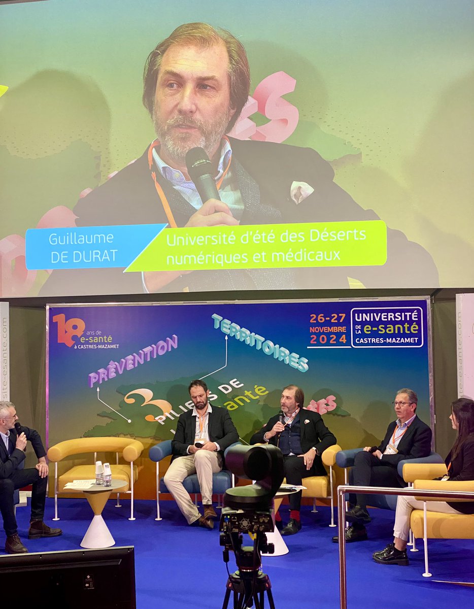#univEsante : Le numérique dans les territoires 
<a href="/gdedurat/">Guillaume de DURAT</a> des <a href="/UnivDeserts/">Université des Déserts Médicaux et Numériques</a> : Un regard sévère sur le sujet :
1/ Les communautés locales commencent seulement à se mobiliser … mais n’ont pas les compétences (L’offre de soins ne représente que 25% de le santé générale).