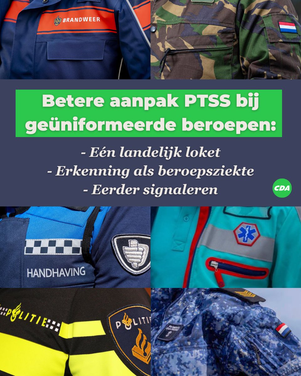 De psychische zorg voor mensen die dag in dag uit in voor onze veiligheid en hulpverlening zorgen, is niet goed geregeld. Met één loket, erkenning als beroepsziekte en eerdere signalering willen <a href="/songulmutluer/">Songul Mutluer</a>, <a href="/hannekevdwerf/">Hanneke van der Werf</a> en PTSS-zorg voor alle geüniformeerden verbeteren.