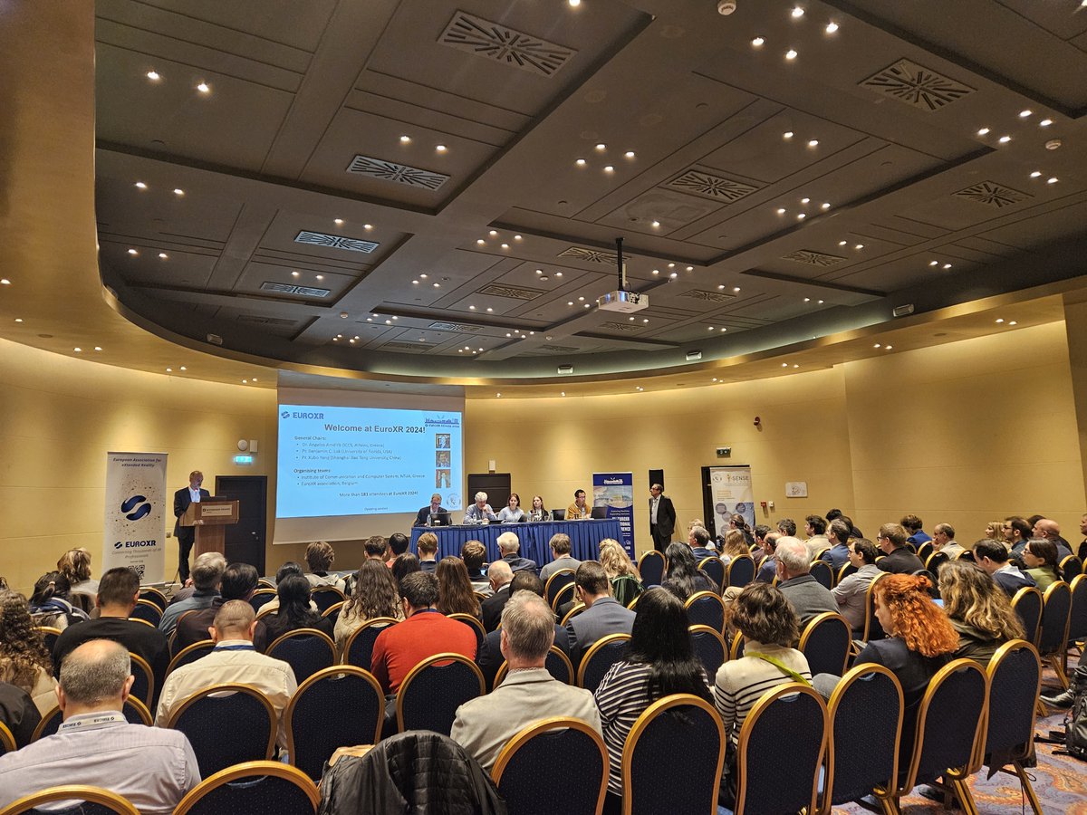 🎉 Kicking Off #EUROXR2024! 🎉
Global #XR community, Welcome in Athens! Over the next days, we will embark on the future of immersive technologies—exploring the cutting edge of augmented, virtual, and extended reality advancements. #AR #VR #XR @EuroXR <a href="/IccsNtua/">ICCS - NTUA</a> <a href="/ISENSE_GROUP/">I-SENSE GROUP/ ICCS</a>