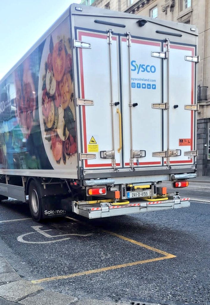 DisabledParkers's tweet photo. Truck from @Sysco parked in disabled space on Abbey Street in #DublinTown with no permit displayed
#BadParking #OperationEnable https://t.co/mwR08xMHZt