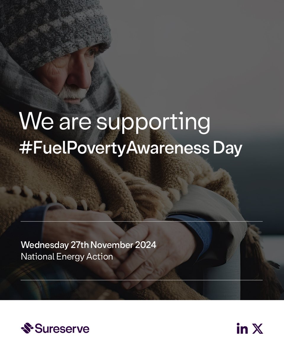 Today is #FuelPovertyAwarenessDay! At Sureserve, we stand with <a href="/NEA_UKCharity/">National Energy Action</a> to combat fuel poverty and ensure everyone has a warm, energy-efficient home.
Learn more: eu1.hubs.ly/H0dWBFJ0
#FuelPoverty #WarmHomes #OneSureserve ##FuelPovertyAwarnessDay