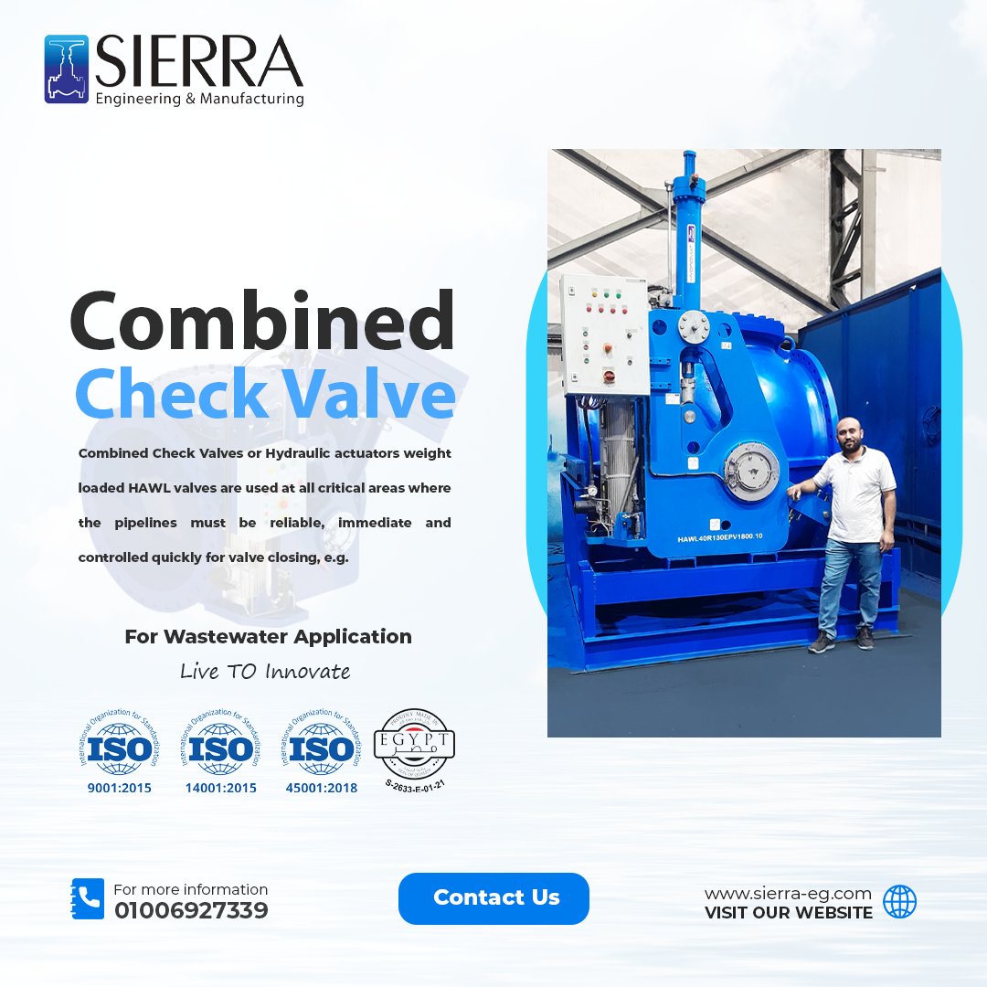 SIERRAEngineer1's tweet photo. Combined Check Valves or Hydraulic actuators weight loaded HAWL valves are used at all critical areas where the pipelines must be reliable, immediate and controlled quickly for valve closing, e.g.
https://t.co/9wjVqgIrfV
#valves https://t.co/QgjaISbNod