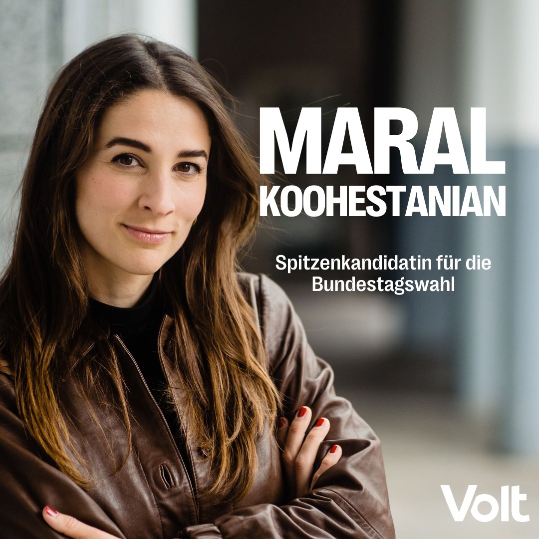 Wir sind bereit. Lasst es uns besser machen.💜

Mit <a href="/MaralKooh/">Maral Kool</a> als Spitzenkandidatin bringt Volt die besten Lösungen aus Europa in den Bundestag. Es ist Zeit für eine Politik, die sich Zukunft traut - europäisch, evidenzbasiert, lösungsorientiert.