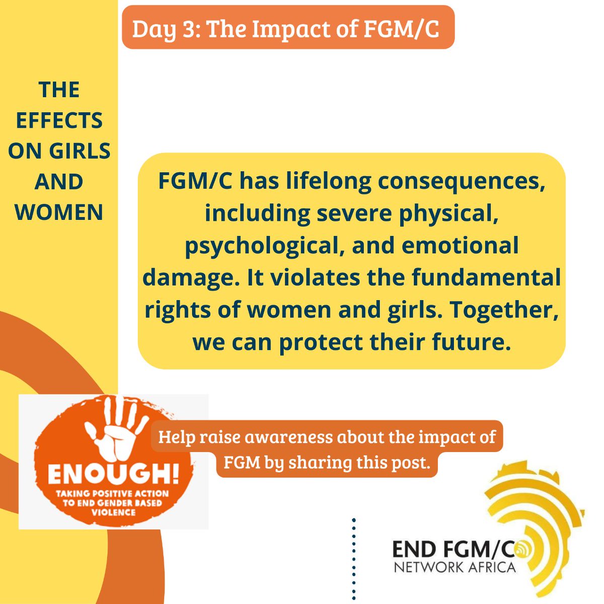 Boukary Maman Daouda (@boukari35) on Twitter photo FGM/C has lifelong consequences, including severe physical, psychological, and emotional damage. It violates the fundamental rights of women and girls. Together, we can protect their future.
#EndGBVNow #EndFGM
#16DaysOfActivism <a href="/OrchidProject/">Orchid Project</a> @FGM FGM/C has lifelong consequences, including severe physical, psychological, and emotional damage. It violates the fundamental rights of women and girls. Together, we can protect their future.
#EndGBVNow #EndFGM
#16DaysOfActivism <a href="/OrchidProject/">Orchid Project</a> @FGM