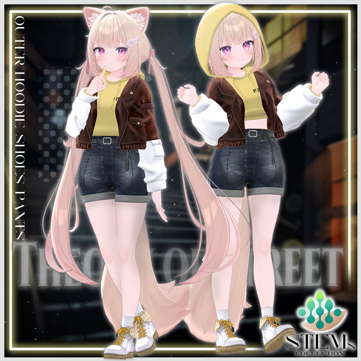 🎁発売記念RTキャンペーン🎁
こんにちは！
STEMs.COLLECTIONです！

当店初の3D衣装
Theory_of_Streetを11/29㈮に発売！
stemscollection.booth.pm/items/6285703

発売に向けてプレゼントキャンペーンで
フォロー＆リポストで5名様にプレゼント！

※締切11/29 19:00

#STEMsCOLLECTION #VRChat #booth #booth_pm