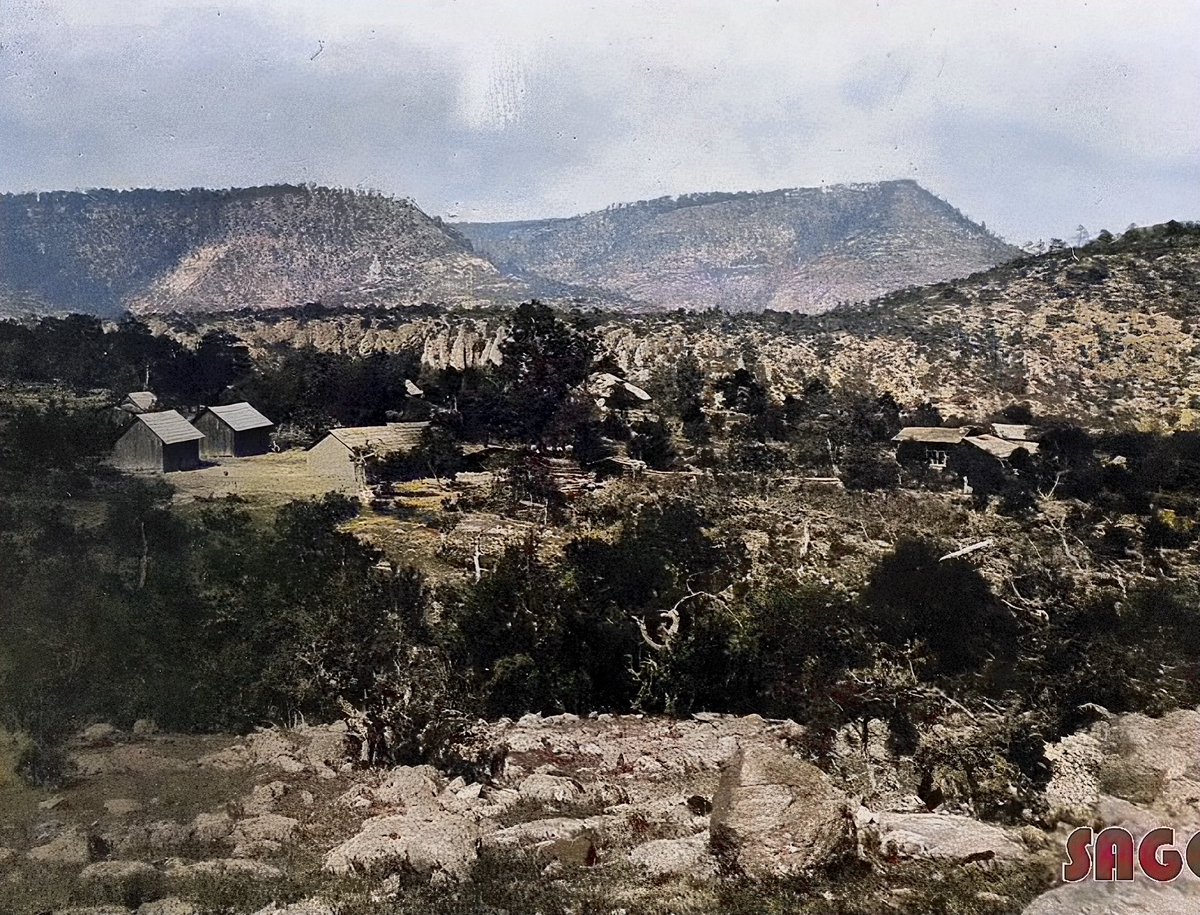 HistoriaDurango's tweet photo. 1897. Tepehuanes Durango. Imagen restaurada y a color. https://t.co/eSPwis9Odj