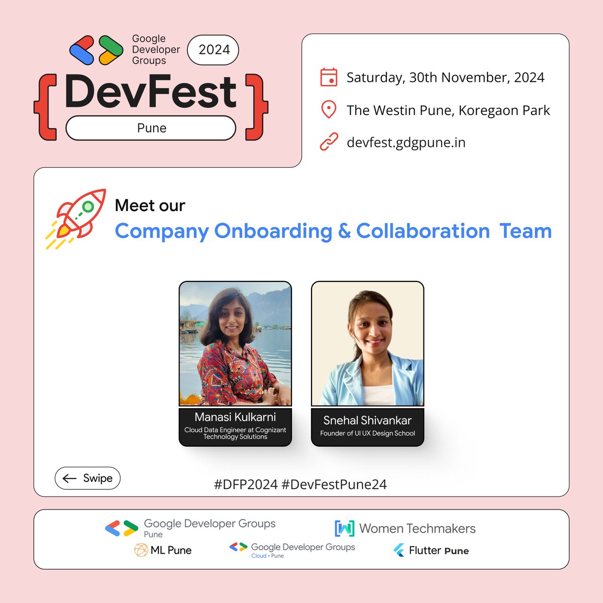 GDGPune's tweet photo. Say Hello to the brilliant minds behind the company collaboration at DevFest Pune 2024! 👩🏻💻
Kudos to our talented team! 👏
#DevfestPune2024 #GDGPune #DFP2024 #gdgcommunity #DevFestCompanyCollaborationTeam #Sponsorship https://t.co/BNw2dsTYQc