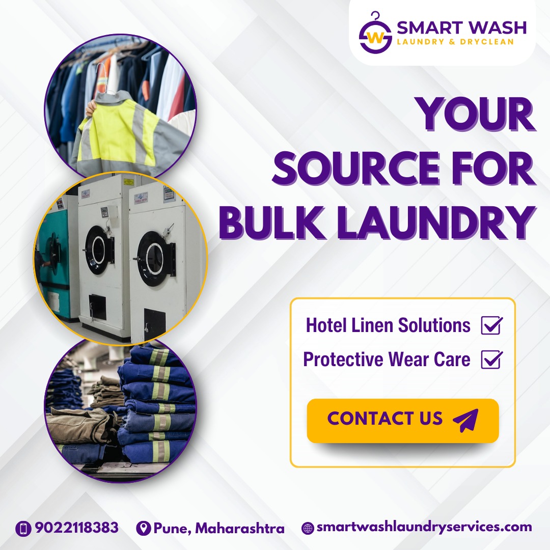 Smartwashpune's tweet photo. Call us at: 902 211 8383
Website: https://t.co/iXs0BzaPQA

 Serving industries with the highest standards.
#smartwash #bulk laundry #laundrysolutions #hospitalityservices #hotellaundry #hospitalwash #industrialcleaning #laundryservice #qualityandreliability #laundrymanagement https://t.co/C4jUmuYPta