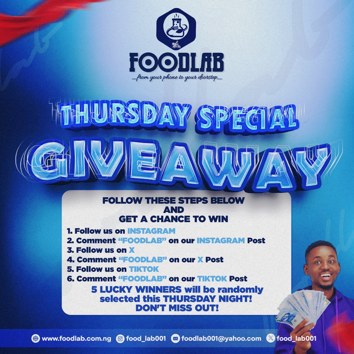 foodlablogistic's tweet photo. Hello everyone! 🌟 Hope you’re all having a great day! 😊 The giveaway is here again! 🎉 We truly appreciate your continuous support—it means the world to us. ❤️ Follow the steps in the banner attached to this caption to participate. https://t.co/fQNZLcBJCx