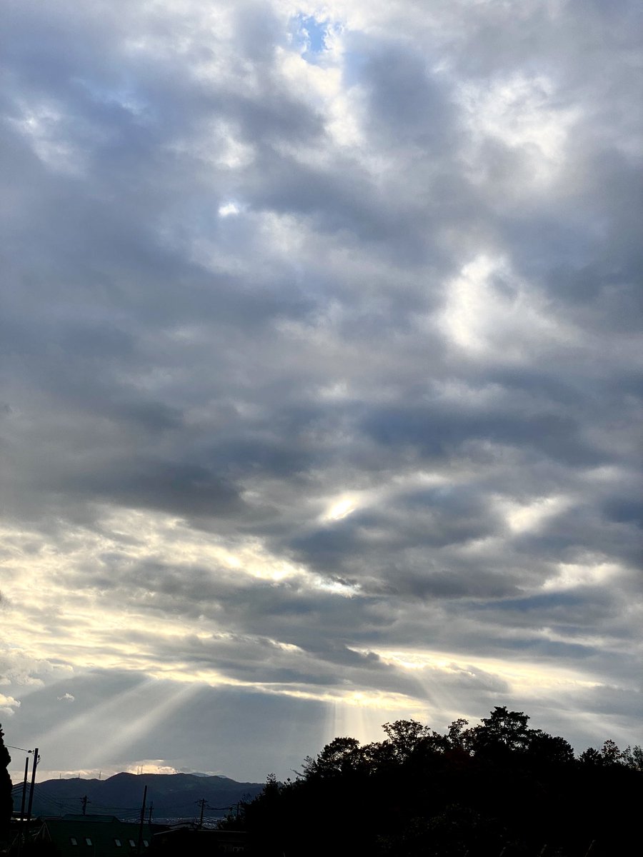 yoppalice's tweet photo. 15時頃は天使の梯子が沢山掛かっていたのに今は雨
#mmm765
#angelsladder
夕飯何にしようかな〜🤫 https://t.co/OkRMmnXHpD