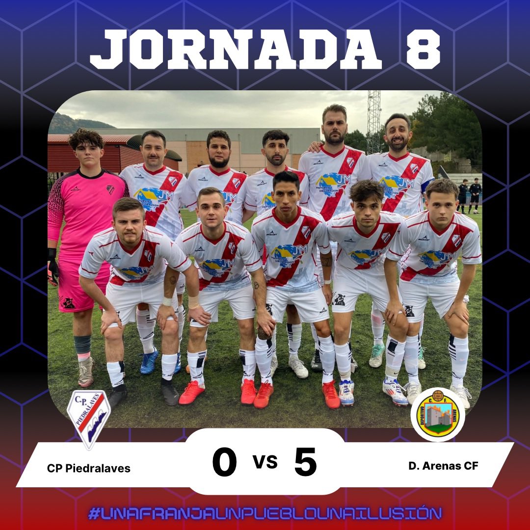 🗓️ PRIMERA PROVINCIAL - JORNADA 8

⚽️  Partido que nos enfrentó al D. Arenas CF y que terminó con derrota para los nuestros por 0-5.

🗣️ Gracias afición que, a pesar de la derrota, no dejasteis de animar en todo momento.

⚪️🔴¡SOMOS EQUIPO!

#unafranjaunpueblounailusion