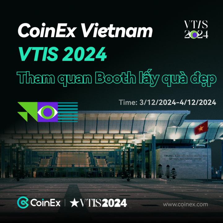 CoinExVietnam's tweet photo. 🚀 THAM GIA SỰ KIỆN VTIS, NHẬN QUÀ CÙNG NHÀ TÀI TRỢ VÀNG COINEX 🚀

🎁 Phần thưởng:
10 slot, mỗi slot 80 CET. Tổng giải thưởng 800 CET.
Đặc biệt nhiều phần quà offline hấp dẫn như mũ, áo,... sẽ được dành tặng ưu tiên cho những bạn nào tới tham gia chương trình offline của chúng tôi tại sự kiện VTIS – Hà Nội (chỉ những ai tham gia minigame này mới được ưu tiên nhận quà)

⏰ Thời gian: 27/11 đến 4/12/2024
✅ Cách thức tham gia:
1. Like, Follow chúng tôi trên Instagram và X
https://t.co/rEzPShcCOf
https://t.co/Jk5bxt7doV
2.  Cmt con số may mắn của bạn (1-100) và tag 3 người bạn
3. Share bài viết này kèm hashtag
#CoinExVietNam, #VTIS2024, #CoinEx_VTIS2024 @CoinexNam 
4. Điền Form: https://t.co/jMoJXljcPy

- Nếu phát hiện gian lận, chúng tôi sẽ hủy bỏ tư cách nhận thưởng.
- CoinEx bảo lưu quyền giải thích cuối cùng!

👉 Hãy tham gia cùng chúng tôi tại #VTIS2024 để xem #CoinEx đang trao quyền cho thế giới tài sản kỹ thuật số như thế nào!

𝗚𝗲𝘁 𝘆𝗼𝘂𝗿 𝘁𝗶𝗰𝗸𝗲𝘁𝘀 👇 https://t.co/evJbGhjtRv
https://t.co/rH6GuR63Uc
𝘝𝘪𝘦𝘵𝘯𝘢𝘮 𝘛𝘦𝘤𝘩 𝘐𝘮𝘱𝘢𝘤𝘵 𝘚𝘶𝘮𝘮𝘪𝘵 - 𝘛𝘩𝘦 𝘎𝘢𝘵𝘦𝘸𝘢𝘺 𝘛𝘰 𝘝𝘪𝘦𝘵𝘯𝘢𝘮 
Thời gian sự kiện Offline:
🗓️ Ngày 3-4 tháng 12
📍 Trung tâm Hội nghị Quốc gia Việt Nam (NCC), Hà Nội
🤝 Được tổ chức bởi SSI & FPT.