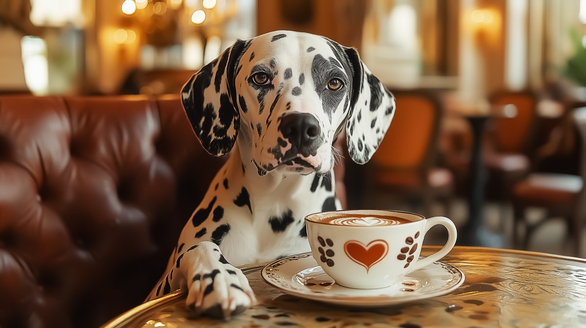 TYZU's tweet image. Paws &amp;amp; Lattes
When your dog has better taste in coffee than you! ☕🐾 "Happiness is a warm puppy... with a side of latte!" Share your coffee moments and let's bark about brewing perfection! #coffee