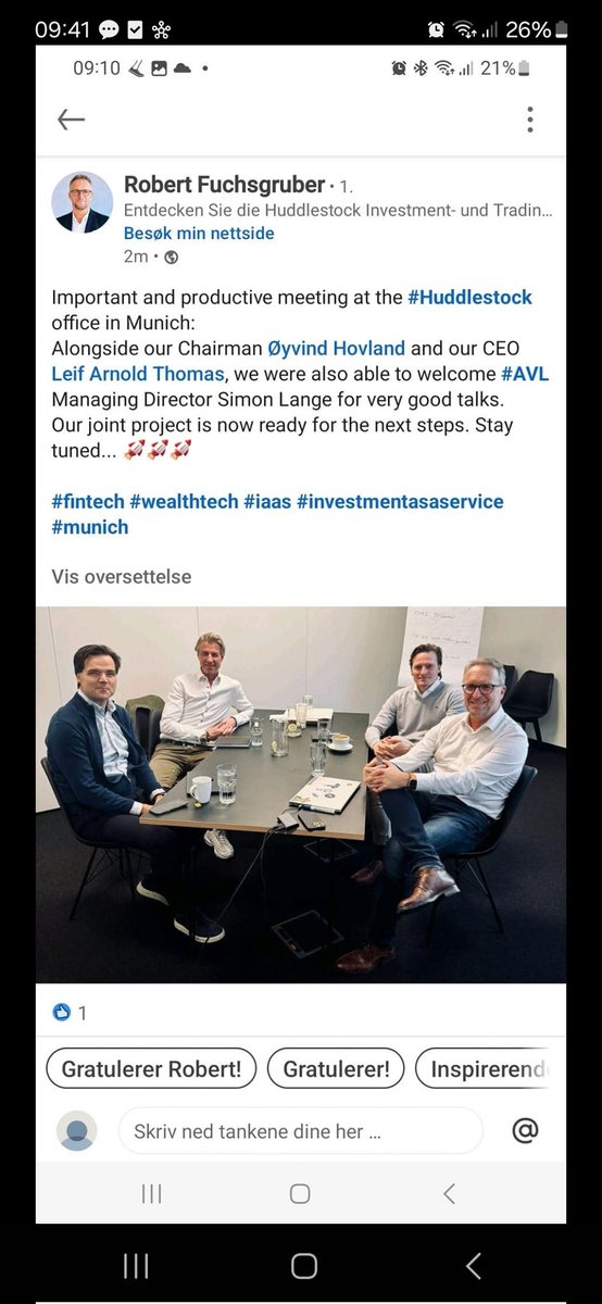 Coolbreez016's tweet photo. Plukket opp på LinkedIn - Huddlestock er tydelig i Tyskland. Kan det komme en signert avtale med giganten AVL snart? https://t.co/QYXfb8kQyC