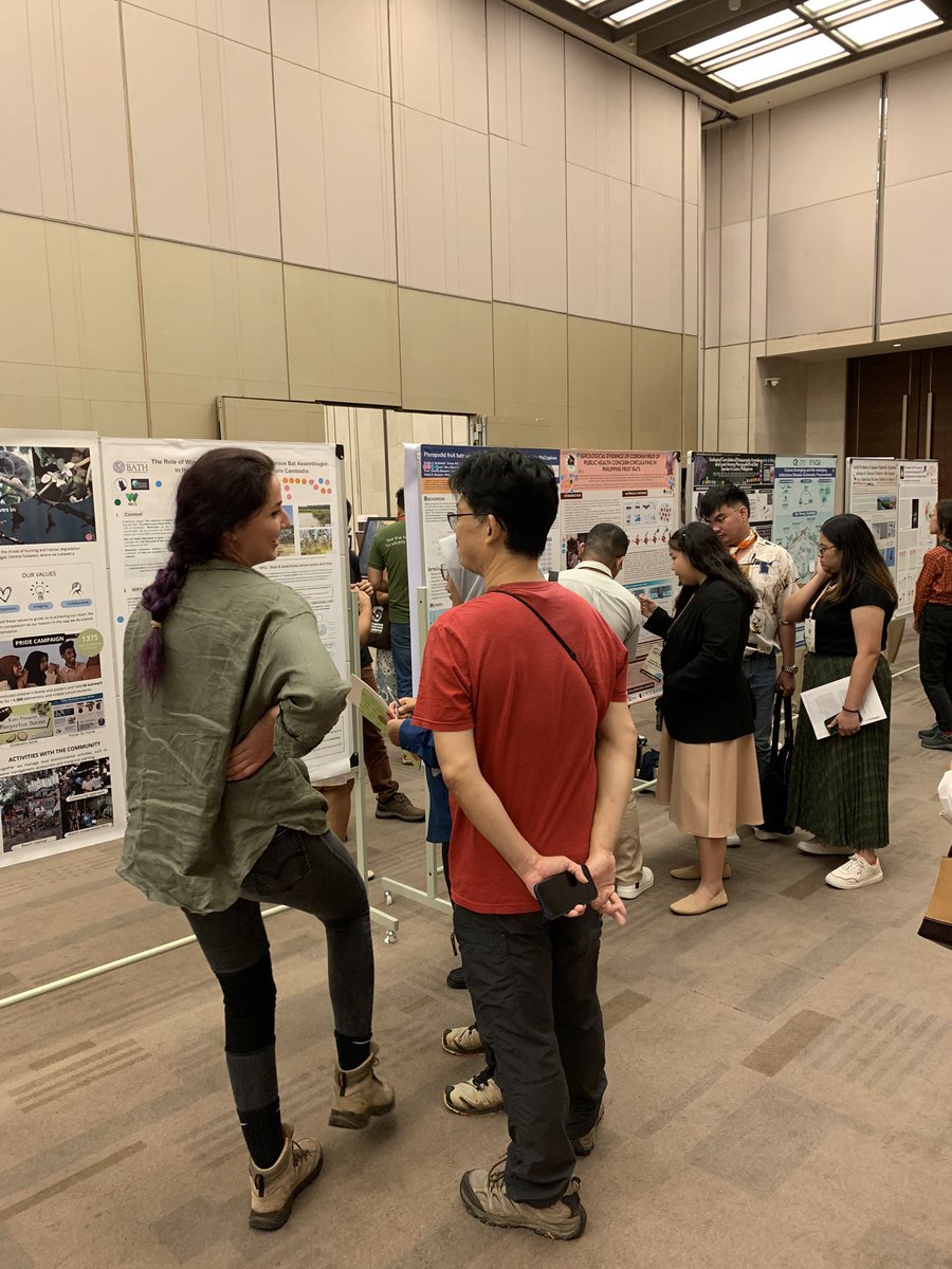 GlobalBatNet's tweet photo. The poster session is happening now!
#SoutheastAsianBatConference #SEABCO #SEABCO2024VN #HoChiMinh #Vietnam #GlobalSouth #Bats #Biology #Conservation #Disease #Ecology #Microbial #Taxonomy #Systematics #Environmental #Education #Bioacoustics #EcosystemService #poster https://t.co/xITXKgRPiH