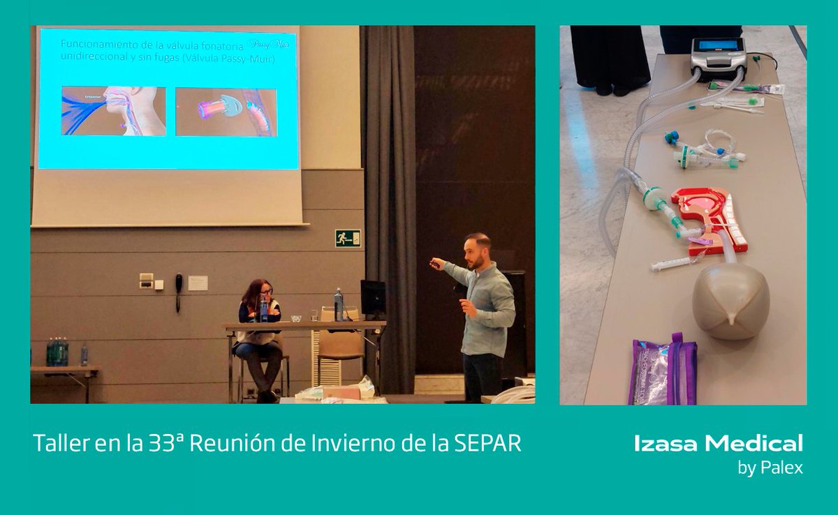 IzasaMedical's tweet photo. 🚀 En la 33º Reunión de Invierno de SEPAR, llevamos a cabo el taller: “Indicaciones, uso y cuidados de la válvula Passy-Muir”, con la participación de Manuel Jesús Ruiz-Henestrosa Campos👨🏻‍⚕️.

💡 Un encuentro práctico donde exploramos los beneficios, indicaciones y funcionamiento de la válvula Passy-Muir, destacando su impacto positivo en la recuperación y calidad de vida del paciente traqueostomizado.

#IzasaMedical #VálvulaPassyMuir #Traqueostomía #VentilaciónMecánica #FormaciónMédica #CuidadoDelPaciente #SEPAR #SEPAR2024