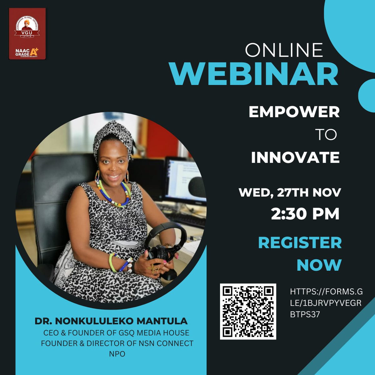 What an honour to be invited as a guest lecturer at the Vivekananda Global University in India.