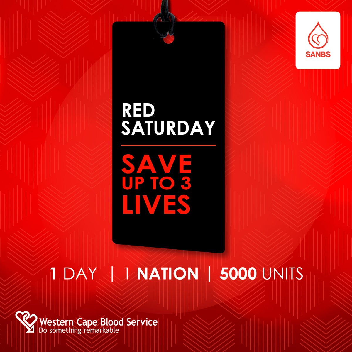 theSANBS's tweet image. Save Up to 3 Lives this #RedSaturday! Let's Pump Up the Pulse and Blood Stocks for Summer! Join us for Red Saturday as we aim to collect 5,000 units of blood. Together, we can make a life-saving difference!