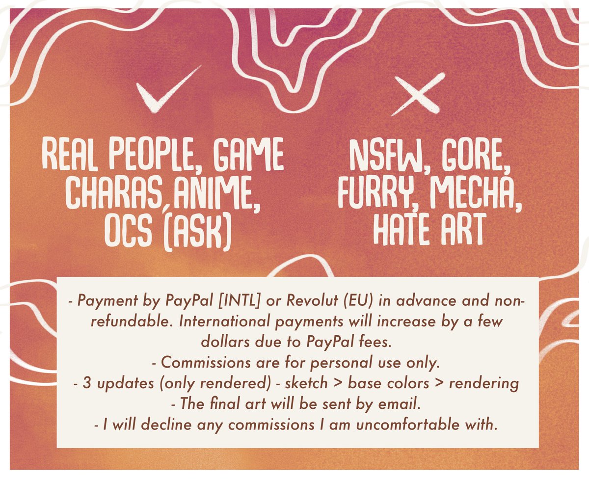 silenceibeg's tweet image. Hi, I’m opening my comms to help with bills. Opening 3 slots and then the remaining will be waitlisted.
rts are appreciated!