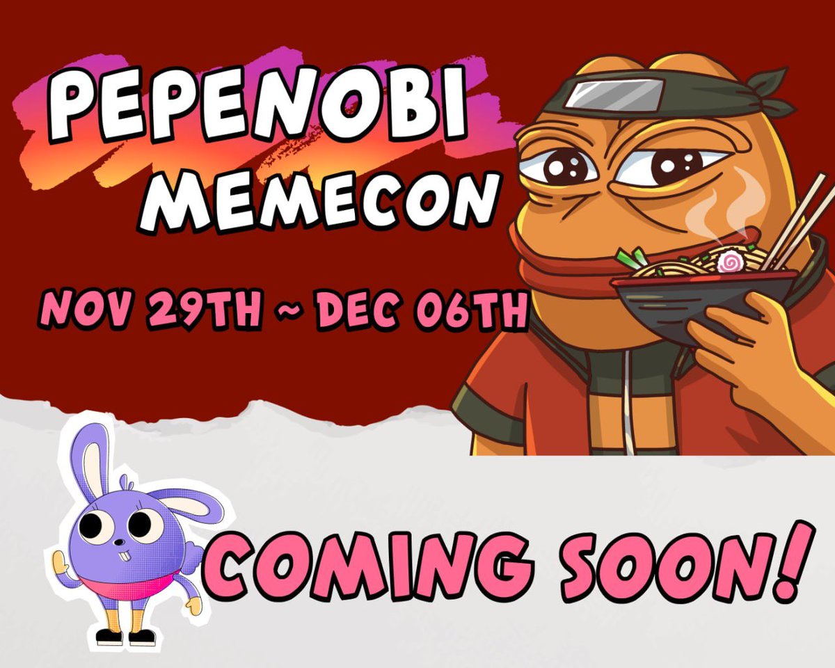 Playartsdotai κ§(π,π§‘)κ§ (@playartsdotai) on Twitter photo β¨ #PEPENOBI JUTSU is coming soonβ¨
GM #Playartists! After Milady event goes......
π
Nov 29th, new event with <a href="/JutsuTCG/">Jutsu World</a> will open π
Use your AI "Jutsu" to create #PEPENOBI Meme & grab 300 $USDT! π€―
#Memecontest #Justu #PlayArtsdotAI β¨ #PEPENOBI JUTSU is coming soonβ¨
GM #Playartists! After Milady event goes......
π
Nov 29th, new event with <a href="/JutsuTCG/">Jutsu World</a> will open π
Use your AI "Jutsu" to create #PEPENOBI Meme & grab 300 $USDT! π€―
#Memecontest #Justu #PlayArtsdotAI