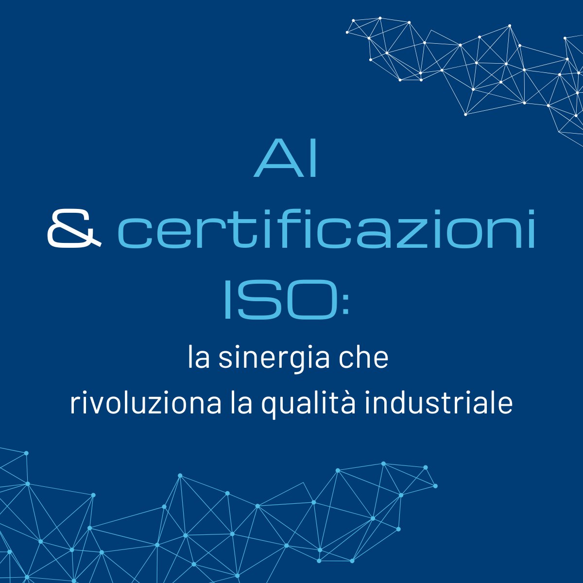 BlueTensor's tweet image. Certificazioni ISO e Intelligenza Artificiale: il binomio vincente per la qualità industriale