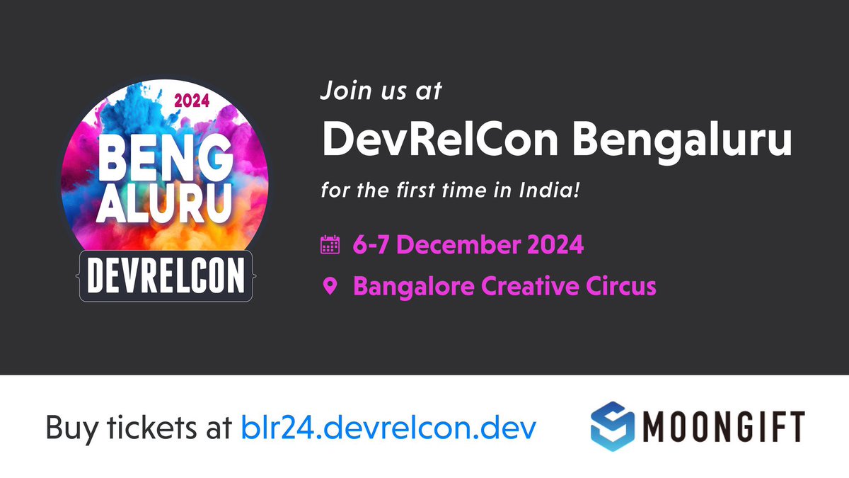 DevRelCon is coming to India for the first time and in Bangalore!

Come join us to hear from the experts, to network and also to attend a special after party by <a href="/CivoCloud/">Civo</a>.

Avail your tickets with the coupon code: FRIENDS50 at blr24.devrelcon.dev

P.S. - I also have some