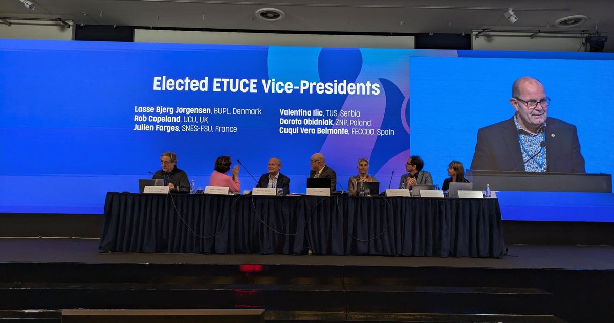Education International (@eduint) on Twitter photo Day 2️⃣ of #etuce2024 Conference “Fighting for the Future of Public Education in a Social Europe”!
Delegates elect the 🆕 <a href="/ETUCE_CSEE/">ETUCE European Trade Union Committee for Education</a> Committee and vote on key resolutions focusing on topics such as "Uniting against separation and hate - For inclusion and equity". Day 2️⃣ of #etuce2024 Conference “Fighting for the Future of Public Education in a Social Europe”!
Delegates elect the 🆕 <a href="/ETUCE_CSEE/">ETUCE European Trade Union Committee for Education</a> Committee and vote on key resolutions focusing on topics such as "Uniting against separation and hate - For inclusion and equity".