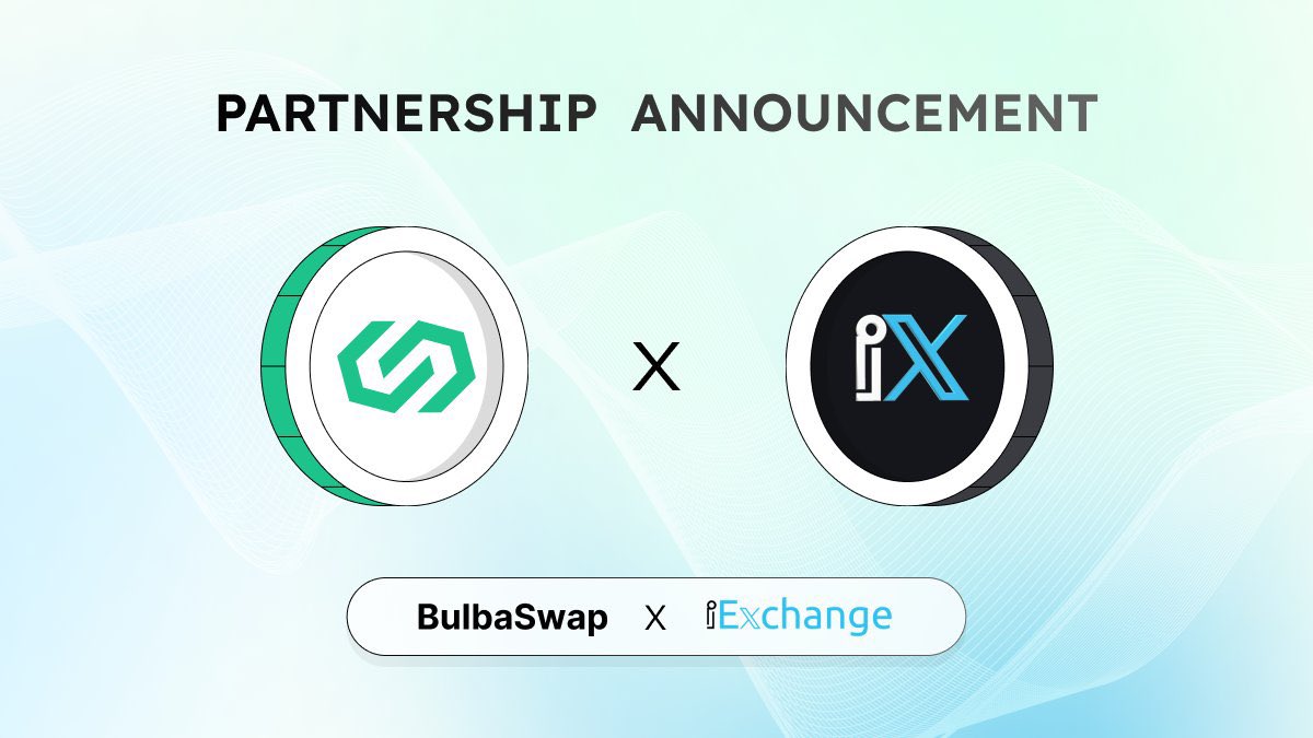 BulbaSwap's tweet photo. Expanding the DeFi Frontier, Together. 🤝

We’re excited to announce a strategic partnership with @iExchangeP2P to bring seamless on-chain and off-ramp solutions to @BulbaSwap.

This collaboration will unlock new markets and empower users in the Global South.