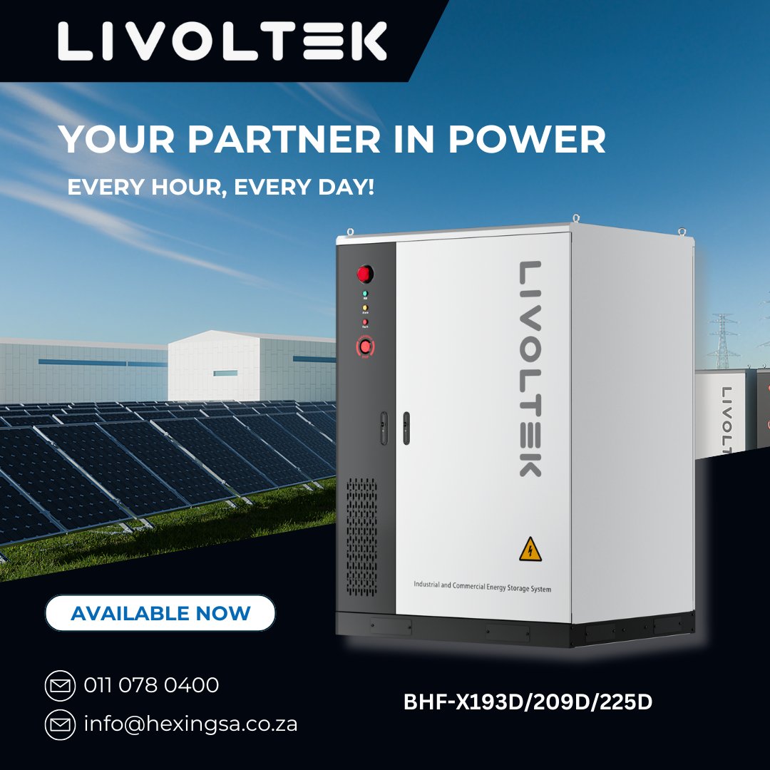 LivoltekSA's tweet photo. EPC Companies!😃⚠️

Looking for a battery cabinet that ticks all the boxes? Meet the LIVOLTEK BHF-X Series – perfect for charging stations, factories, and industrial parks.

#Solar #EPC #LIVOLTEK https://t.co/T9hJE0HNTC