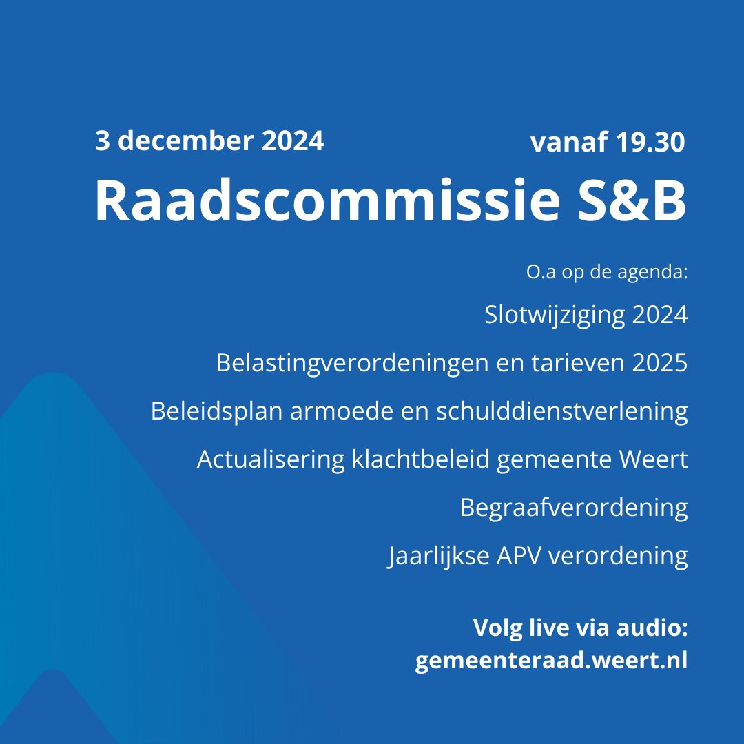 RaadWeert's tweet photo. Ben je benieuwd welke onderwerpen in december o.a. op de agenda van de raad staan? Bekijk het hieronder. https://t.co/GQhxeBh7IM