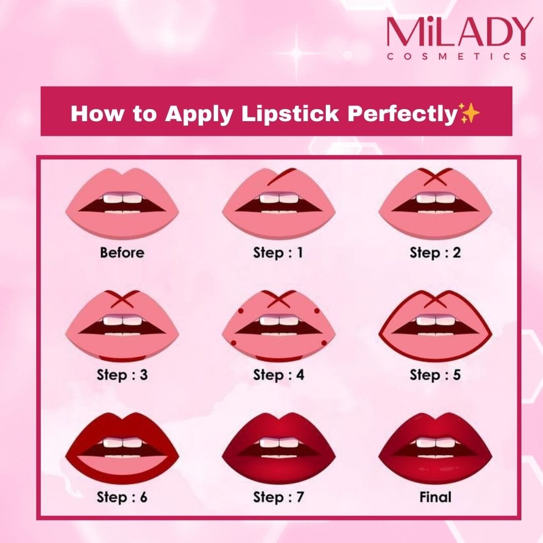 MiladyCosmetics's tweet photo. Lipstick Application Guide💄❤️✨️
.
Don'ts forget to share with your besties 💗
.
#milady #lipshades #makeupideas #lipstick #makeuplook #beauty #makeup #lipsticktricks #redlips #nudelip https://t.co/Z2d1eFStma