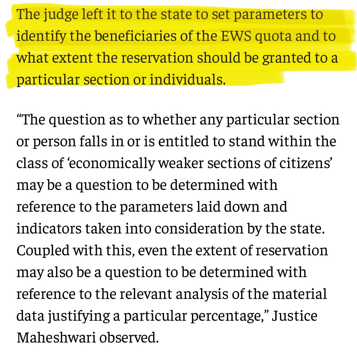 1/ The Economically Weaker Sections (EWS) category in J&amp;K is riddled with flaws!
IT IS A SCAM! 
Despite the Supreme Court mandating states to set clear parameters, the criteria here are disproportionately harsh and exclude many truly deserving families. #SaveOM #EWS #Reservation