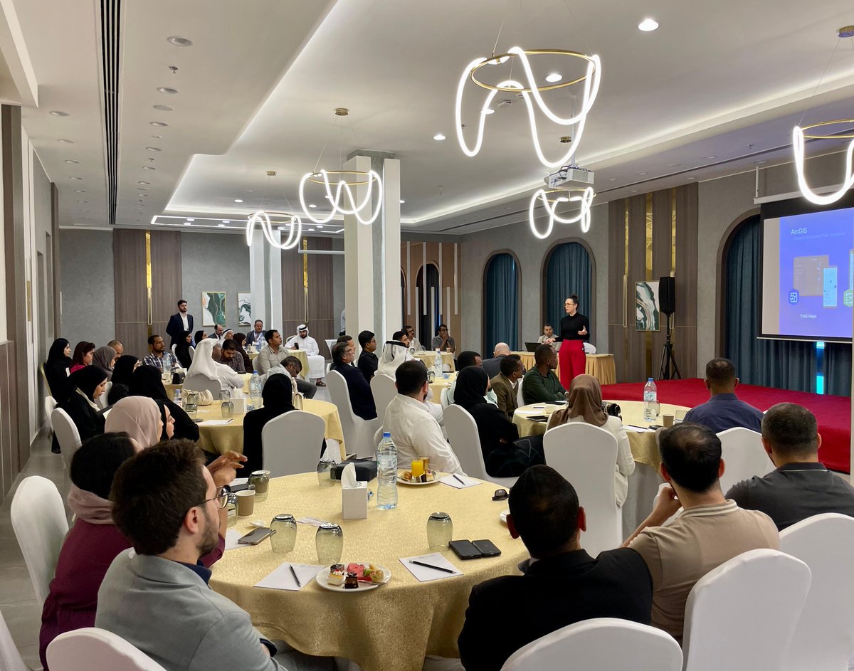 gistec's tweet image. 📍SHARJAH; Amazing insights are being shared on how #MobileGIS &amp;amp; #ArcGISFieldMaps are transforming field ops. Big thanks to our speaker Sarah Saint-Ruth and all the attendees!

Explore more at esri.com/en-us/arcgis/p…

#FieldOperations #ArcGIS #Esri #GIS #FieldDataCollection