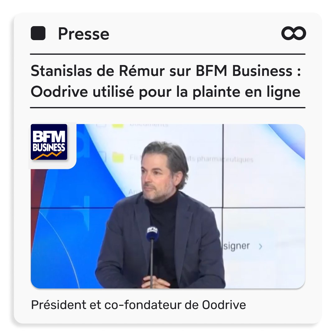 Ce lundi matin, notre co-fondateur et PDG Stanislas de Rémur était l'invité de French Touch sur <a href="/bfmbusiness/">BFM Business</a>. 
Il nous fait un focus sur la mise en place du dispositif de plainte en ligne. 
Découvrez l'intégralité de l'interview : bfmtv.com/economie/oodri…