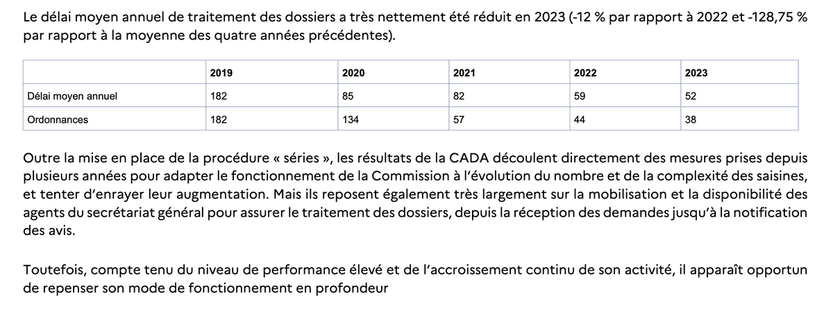 En creusant les "jaunes" budgétaires, je découvre que même le gouvernement estime "opportun" de "repenser" le mode de fonctionnement de la #CADA
 "en profondeur"