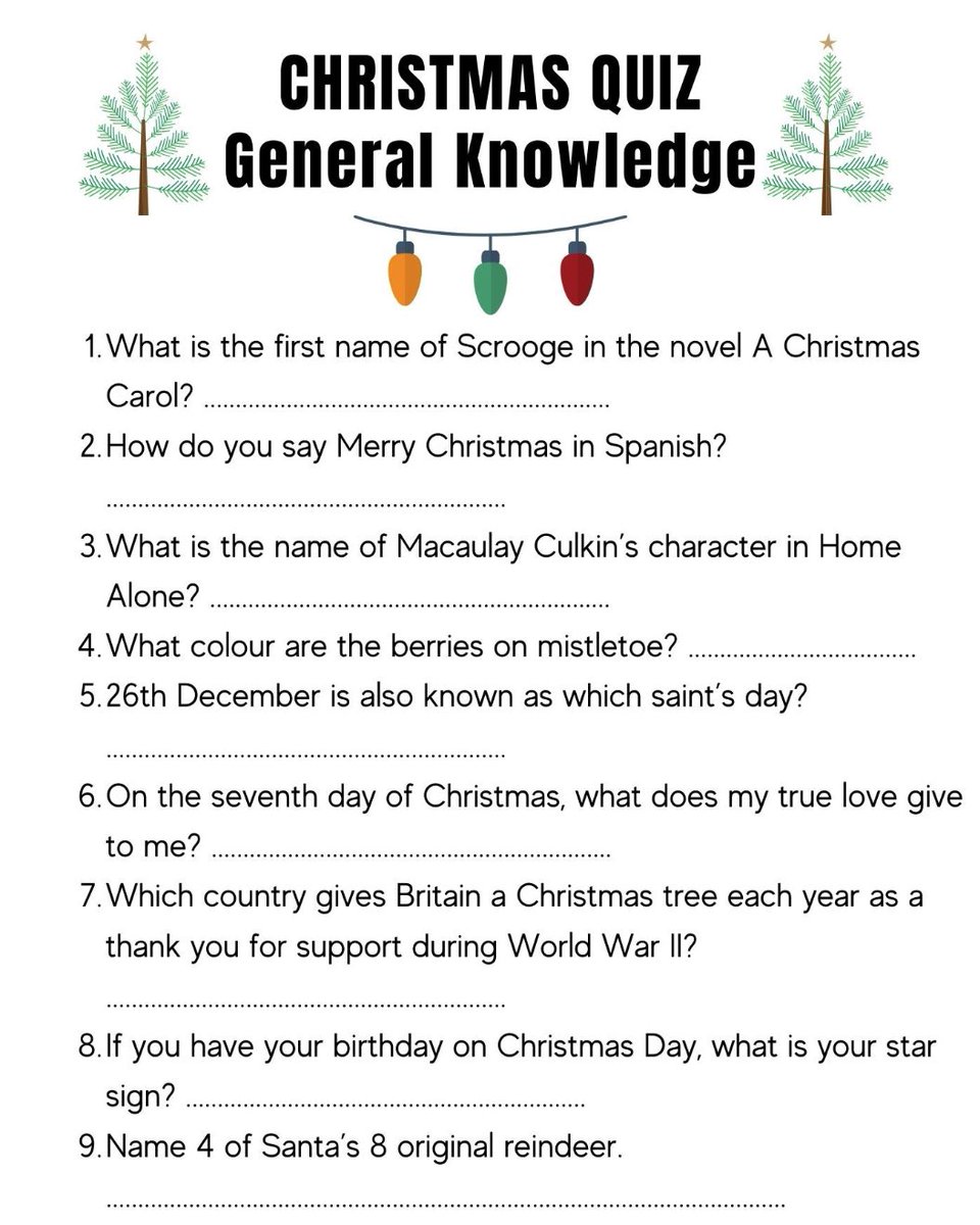 Have fun with this general knowledge Christmas quiz! ♥️🎄
