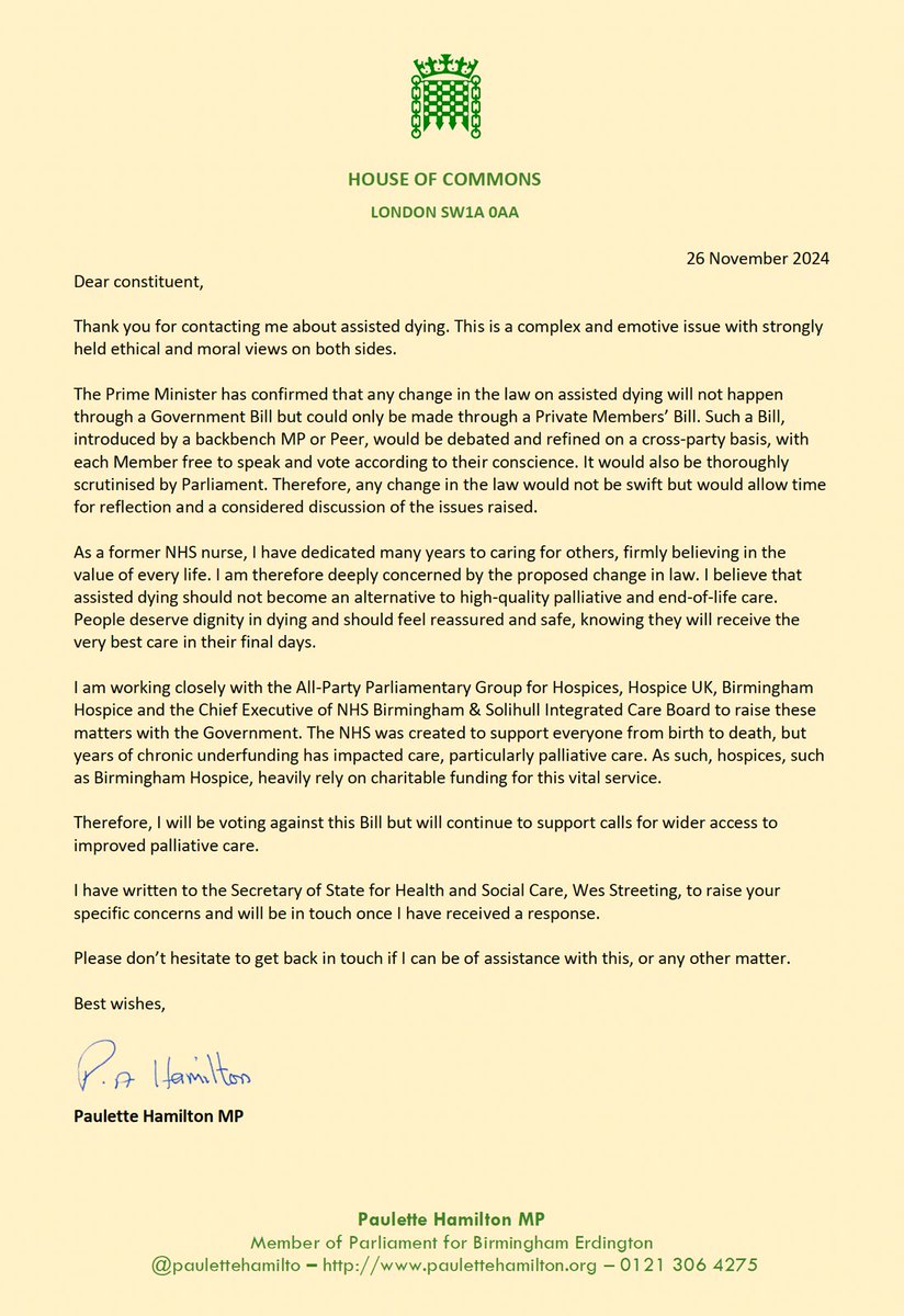 Paulette Hamilton MP tweet media