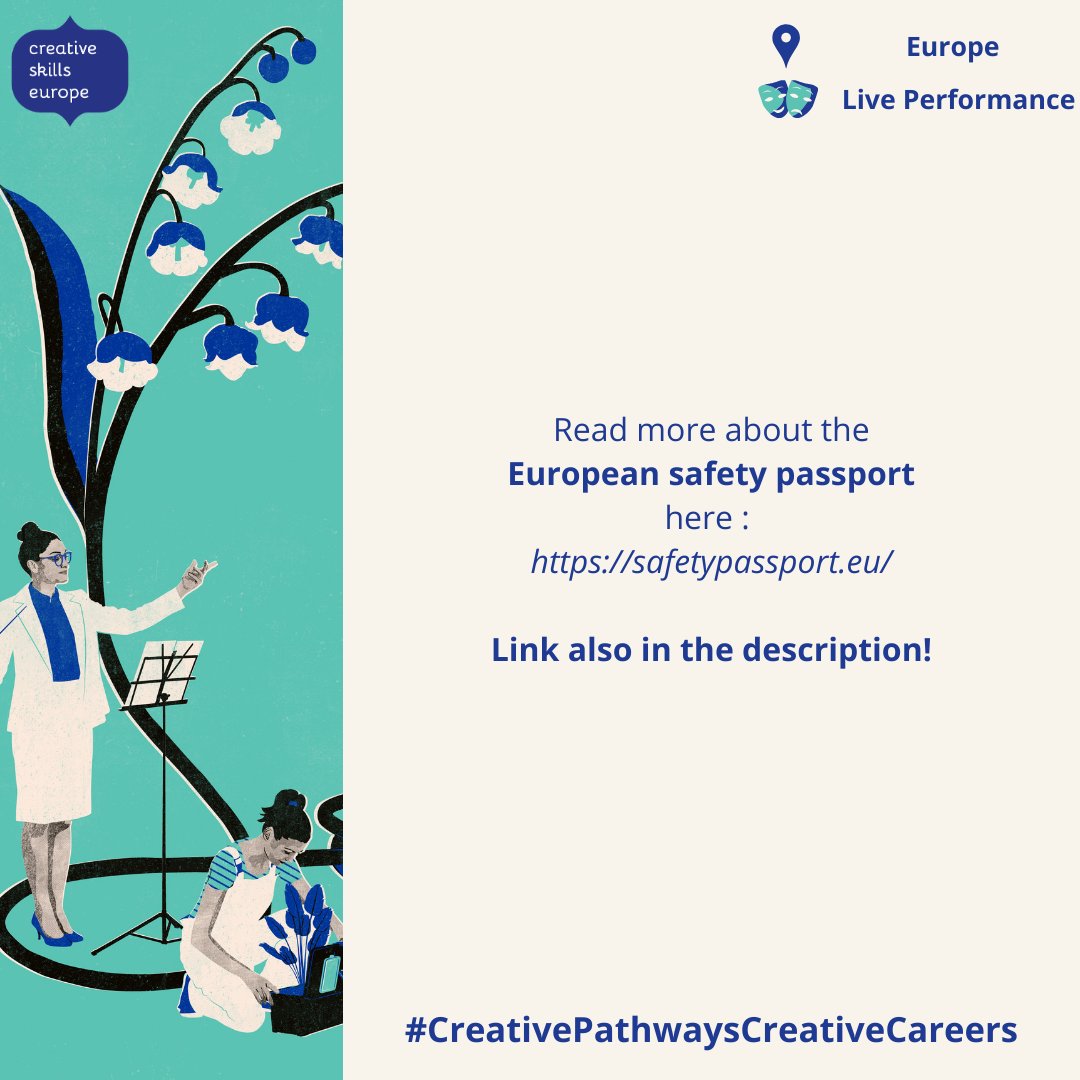 EBU_HQ's tweet photo. ⛑️Safety first! with @skills_europe 🎭📋✨
With Safety Passport, live performances professionals can
✅get certified
✅show their commitment to safety
✅make the live performance industry a safer place
Learn more👉https://t.co/45z7h2fxeP
#CreativePathwaysCreativeCareers https://t.co/KOpfxdp3xI