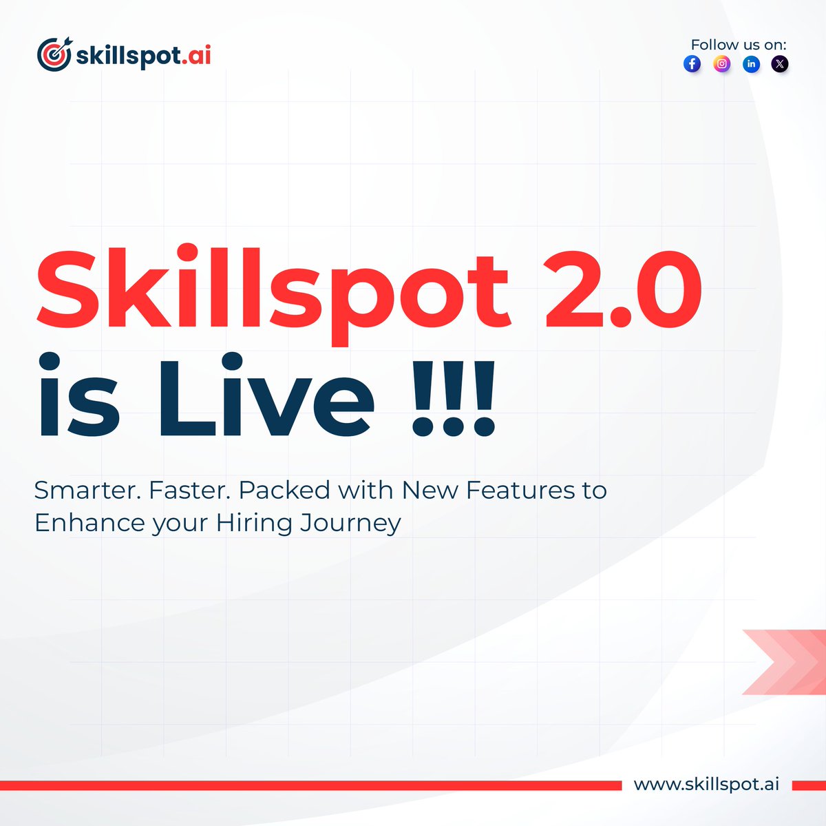 SkillspotAI's tweet image. Skillspot 2.0 is here! 🚀
New features, better experience, and smarter hiring solutions.✨ Ready to upgrade your recruitment game? 💼
👉 Visit: skillspot.ai
.
.
.
.
#VersionUpdate #skillspot #recruitment #ai #ArtificialIntelligence #RecruitingTip #HRGuide #skillspotAI…