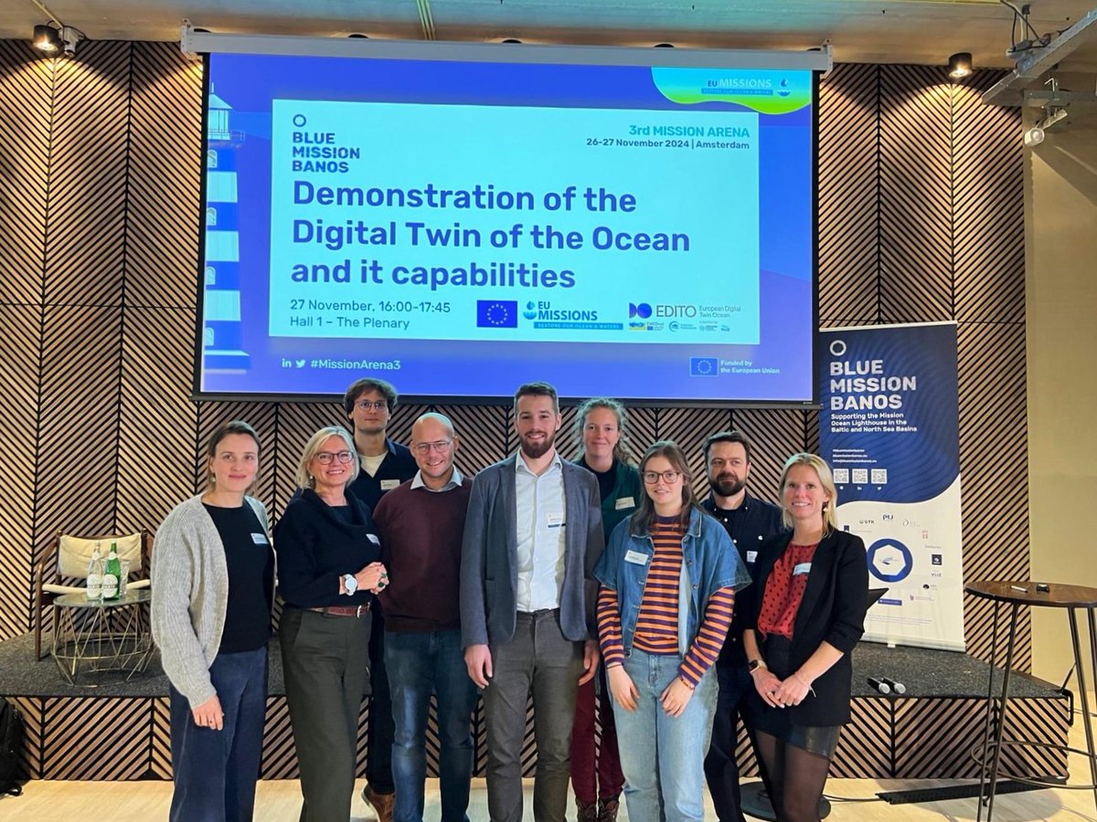 VLIZnews's tweet photo. Today, the third Mission Arena of the Blue Mission Banos Project takes place in Amsterdam ✨ 🌊
 
More than 200 participants will explore various challenges within the #bluecirculareconomy in the North Sea region. As co-organizer, VLIZ is proud to contribute to this lively event by facilitating interactive workshops and panel discussions to showcase some of its projects including EDITO, @MSP4BIO_Project, @BlueConnectEU, @BLUE4ALLproject, @ultfarms, SBEP and many more. 
 
At the event, scientists, experts, policymakers and stakeholders are brought together to address key challenges and opportunities within the blue circular economy and foster vital collaboration to drive meaningful and sustainable change.
 
#MissionOcean #EUmissions #HorizonEU #BlueMissionBANOS #MissionArena3