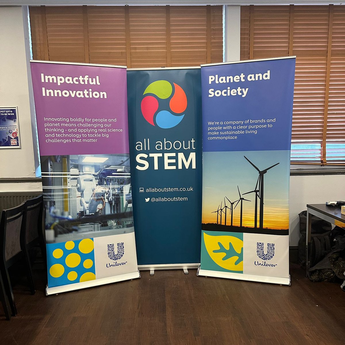 allaboutfutures's tweet photo. Unilever Bright Future Inspire - STEM Showcase!

We're set up & ready to go!
Today, students will enjoy hands-on workshops with Unilever experts so they can design their own planet-friendly products.

@anselmscollege @HilbreHighSch @darlandhigh @Grange_School @RHSWirral @SHS_Stanley52 @KingsHawthornes @ChesterfieldHi @uptonhallfcj @holycrosschorl @MaghullHighSch @qphschester @ctksouthport 

@UnileverUKI @AllAboutSTEM @AllAboutFutures