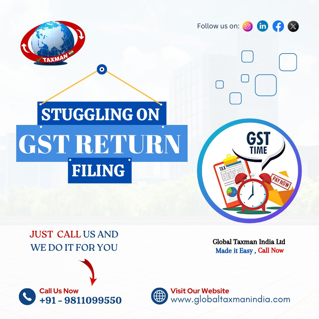 GlobalTaxmanIND's tweet photo. 📷 Ready to kickstart your business journey? Don’t let company registration stress you out! 📷 Leave it to the experts at Global Taxman India.
📷 Let’s make your dream business a reality! Call us now! 📷 #CompanyRegistration #BusinessMadeEasy #GlobalTaxmanIndia #StartupSuccess https://t.co/vz72ngIGP2